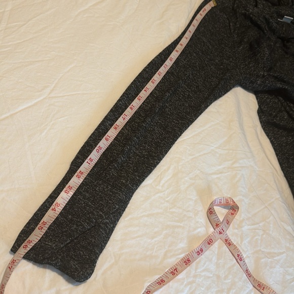 Athleta Harmony Wrap Cardigan Medium Petite Dark Gray Hooded Open Front Duster - Picture 10 of 13